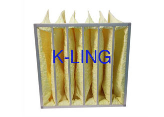Желтые водостойкие воздушные фильтры кармана MERV14/воздушный фильтр сумки для систем HVAC