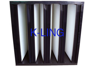 Воздушный фильтр стеклоткани воздушных фильтров вторичной клетки v промышленный с рамкой пластмассы ABS
