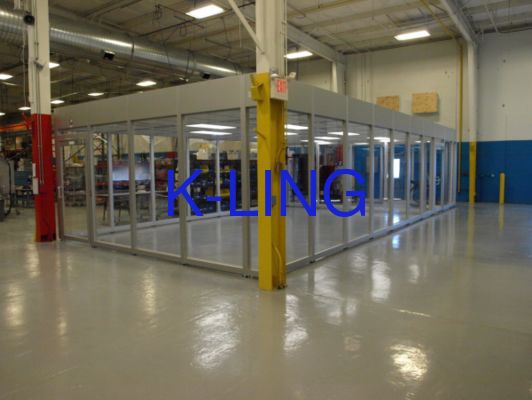 Modular Cleanroom System with Integrated LED Lighting ISO5 ISO6 ISO7 ISO8 Purification Rank and PVC Floor Material