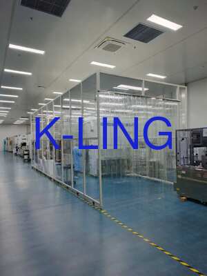 Чистая комната ISO 8 с мягкой стенкой со скоростью воздуха 0,45 м/с и фильтрацией H14 HEPA для контроля загрязнения