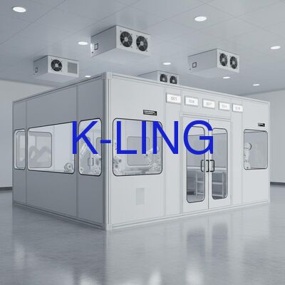 Модульная чистая комната с сертификацией ISO5/ISO6/ISO7/ISO8, фильтром и предфильтром HEPA и антистатическим полом из ПВХ для аэрокосмического производства