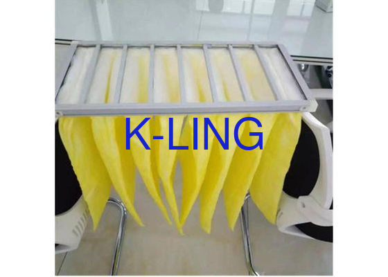 80% влажность карманный воздушный фильтр с алюминиевым сплавом и синтетическими волокнами