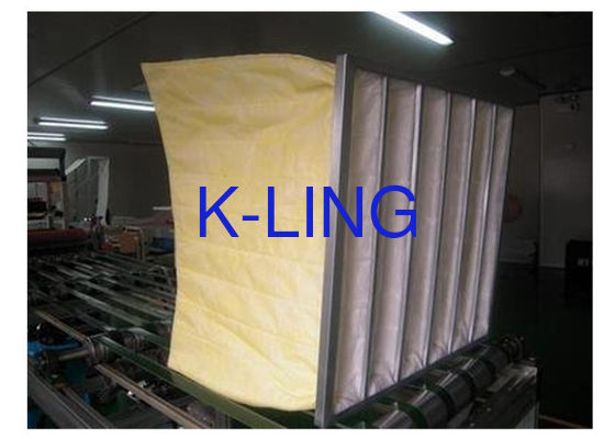 Синтетическое волокно 80% влажность карманный воздушный фильтр оцинкованная стальная рама 50Pa начальное давление