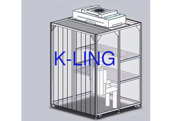Чистая комната с мягкими стенами по индивидуальному заказу, светодиодным освещением, управлением ПЛК и регулируемым потоком воздуха