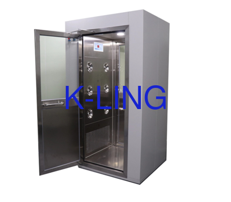 Manual Swing Door Stainless Steel 304 Air Shower for Controlled Cleanroom Contamination Prevention