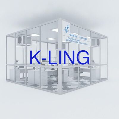 Более 350 Lux Модульная чистая комната, включающая ПВХ или алюминиевый сплав, полный материал класса 100 1000 10000 Чистота Оптимизированная для сборки электроники